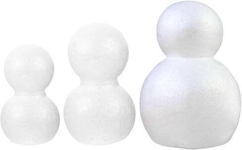 Foam Snowman Christmas Crafts Decorations Home Decor Models DIY Crafting Foam Balls for Wedding, Xmas, Nursery, Winter, 9cm 30pcs in Saudi Arabia