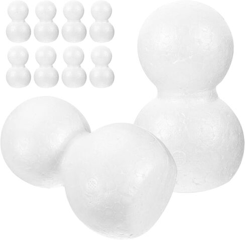 Foam Snowman Christmas Crafts Decorations Home Decor Models DIY Crafting Foam Balls for Wedding, Xmas, Nursery, Winter, 9cm 30pcs in Saudi Arabia