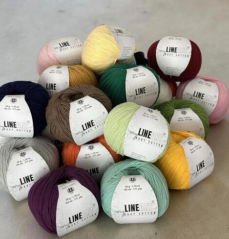 Baby Cotton Yarn, 55% Cotton 45% Acrylic, Fine (2) for Crochet and Knitting 1.76 Oz (50g) / 177 Yrds (162m), Soft Yarn, Amigurumi Yarn in Saudi Arabia