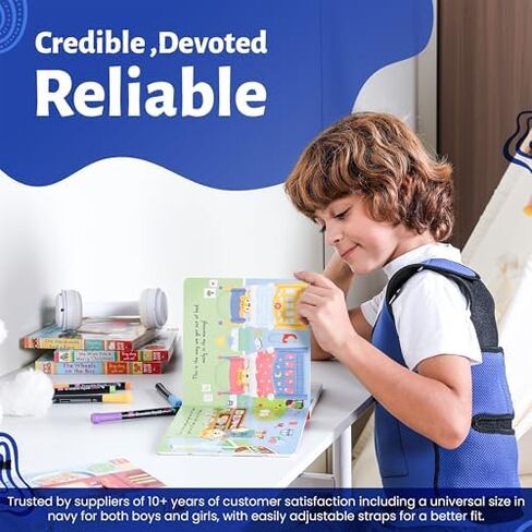 Sensory Compression Vest, Weighted vest, Calming Vest for Kids with ADHD, Weighted Jacket for Anxiety, Highly Adjustable, From Elementary to Highschool, Keeps safe and Secure Feeling For Your Child. in Saudi Arabia