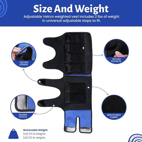 Sensory Compression Vest, Weighted vest, Calming Vest for Kids with ADHD, Weighted Jacket for Anxiety, Highly Adjustable, From Elementary to Highschool, Keeps safe and Secure Feeling For Your Child. in Saudi Arabia