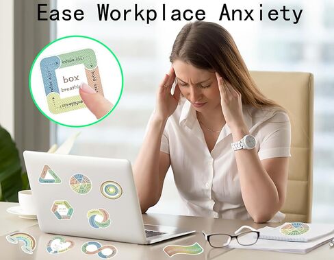 Sensory Stickers for Anxiety Relief, 45 Pieces, Waterproof Boho Design, Textured Fidget Stickers for Adults, Classroom Supplies in Saudi Arabia