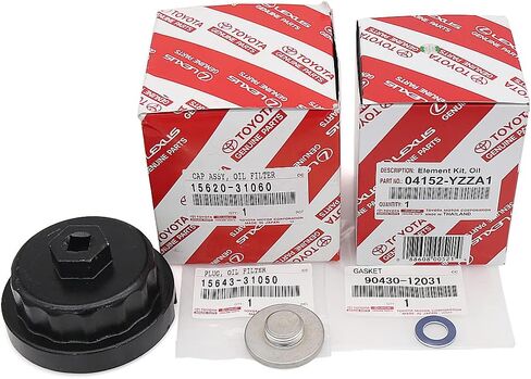 Genuine Engine Oil Filter, Housing Cap Holder, Drain Plug Washer Set w Wrench Removal Replacement Tool in Saudi Arabia