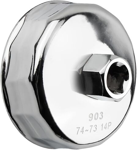 73-74mm Oil Filter Wrench,Oil Filter Removal Tool with 1/2" Driver Compatible with Mazda Mercedes-Benz Ford Audi,Professional 14-Teeth Oils Filters Tool as Car Tools (73/74mm-14Teeth) in Saudi Arabia