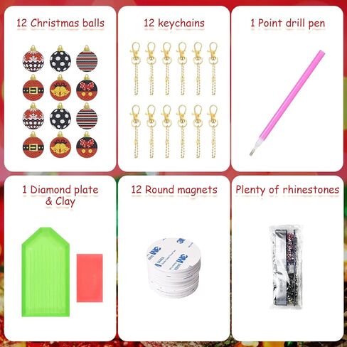 Cinrobiye 24 Pcs Hanukkah Diamond Painting Keychains Kits Chanukkah 5D DIY Art Pendants Double Sided Hanging Ornaments Rhinestone Mosaic Making Set for Hanukkah DIY Party Favors Decor Supplies in Saudi Arabia