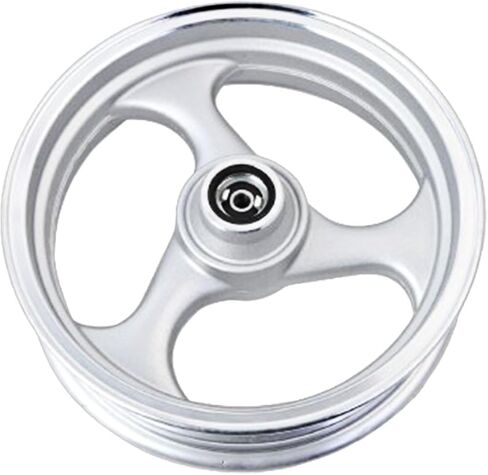 Minho Rear Side Drum Brake Motorcycle 13 Inch Mt3.50x13 Wheel Hub in Steel Material Compatible with Chinese 4-stroke GY6 Engine Scooter Mopeds Jonway 125cc,Silver Color in Saudi Arabia