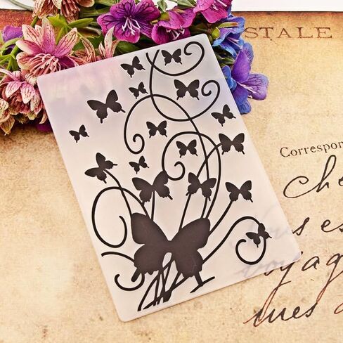 Branches Leaves Plastic Embossing Folders,DIY Scrapbooking Artist Embossing Machine Template Paper Card Embossing Stencil for Card Making Photo Album Craft Decoration 10.5x14.8cm in Saudi Arabia