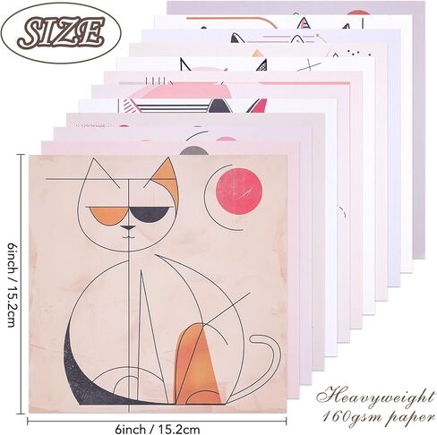12 Sheets Scrapbook Paper Pads, 12 Designs 6"x6" Single Sides Patterned CardStock Papers, 160gsm Decorative Background Craft Paper, Scrapbooking Pad for Card Making DIY Projects (wall) in Saudi Arabia