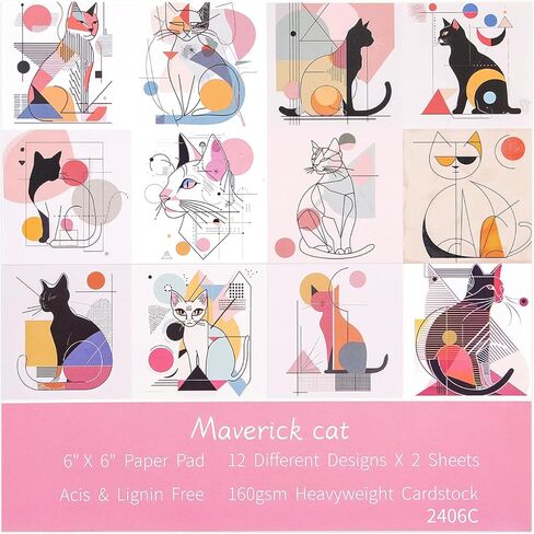 12 Sheets Scrapbook Paper Pads, 12 Designs 6"x6" Single Sides Patterned CardStock Papers, 160gsm Decorative Background Craft Paper, Scrapbooking Pad for Card Making DIY Projects (wall) in Saudi Arabia