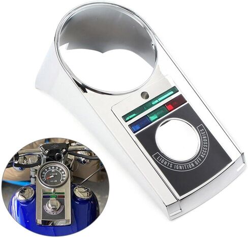 FSFY Motorcycl Chrome Speedometer Dash Panel Speedo Cover Housing Kit for Harley-DAVIDSON for Softail 91&93-; Heritage for Softail for Fatboy for Softail Springer 91-; Bad Boy in Saudi Arabia