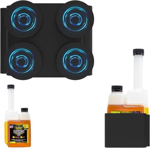 موديل جديد 2025، حامل زجاجة مغناطيسي مقاوم للحرارة 300 درجة فهرنهايت للقطات الساخنة ديزل 16 أونصة - 88 رطل تثبيت فائق، حامل عالي التحمل مقاوم للانسكاب (أسود) in Kuwait