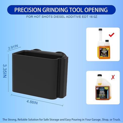موديل جديد 2025، حامل زجاجة مغناطيسي مقاوم للحرارة 300 درجة فهرنهايت للقطات الساخنة ديزل 16 أونصة - 88 رطل تثبيت فائق، حامل عالي التحمل مقاوم للانسكاب (أسود) in Kuwait