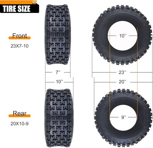 مجموعة من 4 مركبات مدمجة AT21X7-10 إطارات أمامية وإطارات AT20x10-9 خلفية، و6PR Tubeless ATVs (مركبات جميع التضاريس) وUTVs (مركبات المهام المساعدة) (21x7-10＆20x10-9) in Kuwait