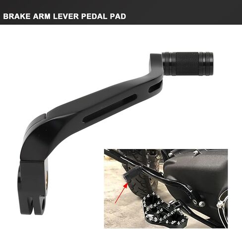 Mid Controls Brake Lever Arm Pedal Peg for Harley 1991-2017 Dyna FXD Super Glide Fat Bob Street Bob Wide Glide with Mid-Control (Black, Knurled Style) in Saudi Arabia