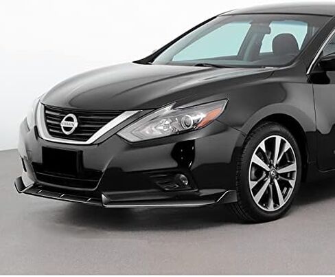 5pcs Combo Front Bumper Body Kit Lip + Side Skirt Extensions Diffuser Compatible with 2016-2018 Nissan Altima Sedan/4DR 2017 (Painted Black) in Saudi Arabia