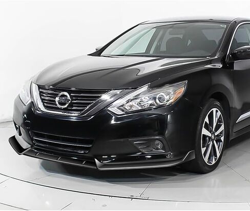 5pcs Combo Front Bumper Body Kit Lip + Side Skirt Extensions Diffuser Compatible with 2016-2018 Nissan Altima Sedan/4DR 2017 (Painted Black) in Saudi Arabia