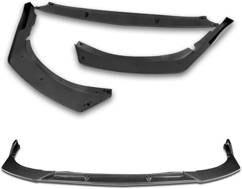 Q1-TECH, 5-Piece Front Bumper Lip + Side Skirt Rocker Winglet Canard Diffuser Wing Compatible with 2021-2023 Toyota Camry SE XSE Model Only, Front Lip Air Chin Spoiler Splitter (Painted Black) in Saudi Arabia