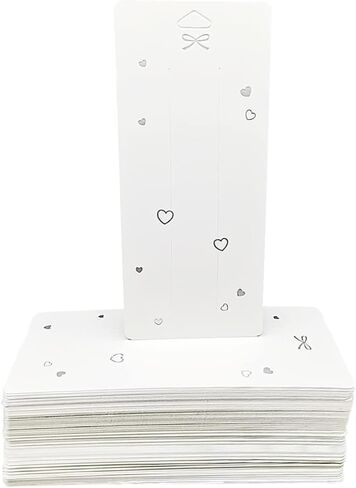 100 Pcs Hair Clip Display Cards Hair Bow Holder Cards Rectangular Paper Cardboard for Hair Accessories Display and Organizing in Saudi Arabia