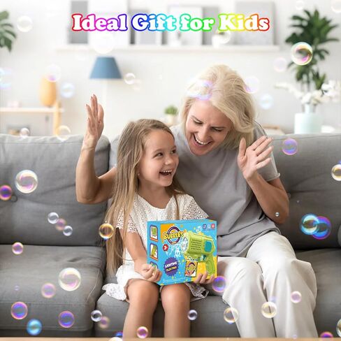 بنامالار 2 عبوة من مسدسات الفقاعات للأطفال، مسدس آلي للفقاعات 10000+ فقاعات/الدقيقة، ألعاب صانع الفقاعات 10 فتحات مع محلول/ضوء للأولاد والبنات وحفلات الزفاف في الهواء الطلق، أرجواني + أبيض in Kuwait