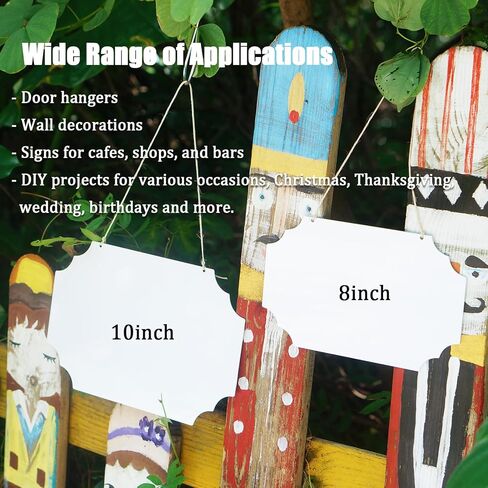 Leafcraft 6 حزمة 8 بوصة التسامي باب شماعات باب علامة مستطيل الفراغات الألومنيوم مزدوجة الجانب للطباعة جدار معدني معلق زخرفة للصحافة الحرارة، DIY الحرفية، ديكور لوحة مخصصة (نمط خمر) in Kuwait