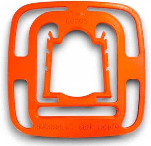 Sock Hoop™ Custom Embroidery Hoop Aid Insert for Poolin EOC06 - Adult - Orange in Saudi Arabia