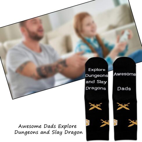 PXTIDY 2 PAIRS RPG Gaming Socks Dragons Game Gift Because I'm the DM That's Why Socks D20 Dungeon Master Gift in Saudi Arabia