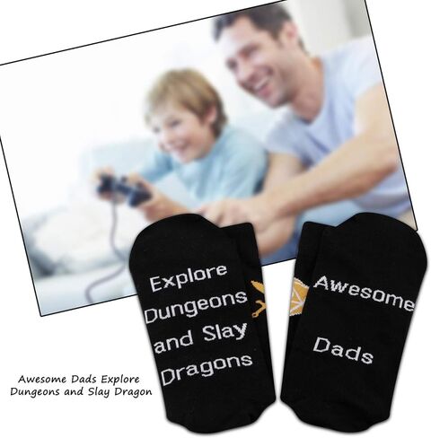 PXTIDY 2 PAIRS RPG Gaming Socks Dragons Game Gift Because I'm the DM That's Why Socks D20 Dungeon Master Gift in Saudi Arabia