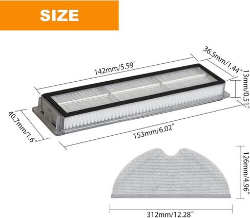 6Pcs Vacuum Filters Replacement HEPA Filters Compatible with Dreame D9, L10 Pro Vacuum Cleaner in Saudi Arabia