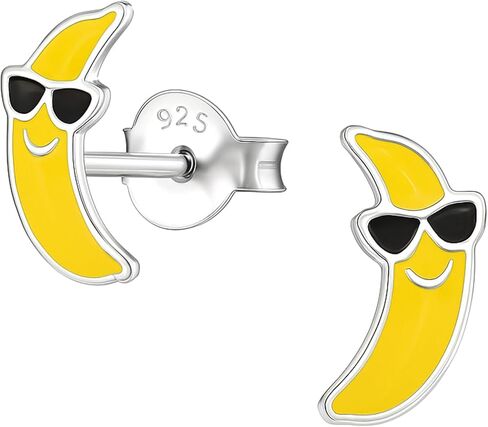 SAE99 Fruit & Vegetable .925 Sterling-Silver Tiny Stud Earrings for Cartilage, Helix, 2nd Ear Piercing (Nickel Free) in Saudi Arabia