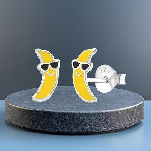 SAE99 Fruit & Vegetable .925 Sterling-Silver Tiny Stud Earrings for Cartilage, Helix, 2nd Ear Piercing (Nickel Free) in Saudi Arabia