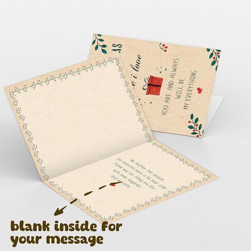 Romantic Christmas Card for Him Her, Funny Xmas Love Card Gift for Husband Wife Boyfriend Girlfriend, Heartfelt Holiday Greeting with Sweet Message in Saudi Arabia