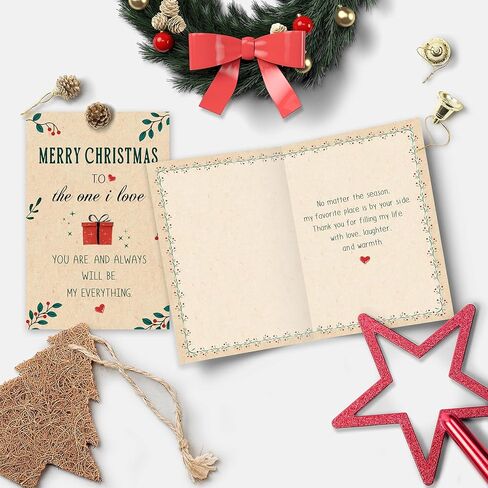 Romantic Christmas Card for Him Her, Funny Xmas Love Card Gift for Husband Wife Boyfriend Girlfriend, Heartfelt Holiday Greeting with Sweet Message in Saudi Arabia