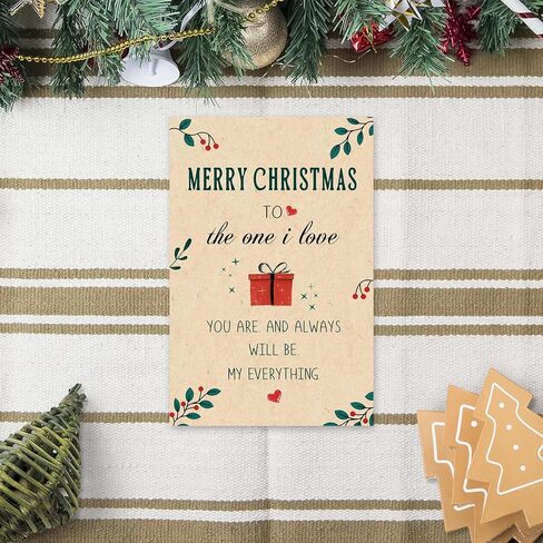 Romantic Christmas Card for Him Her, Funny Xmas Love Card Gift for Husband Wife Boyfriend Girlfriend, Heartfelt Holiday Greeting with Sweet Message in Saudi Arabia