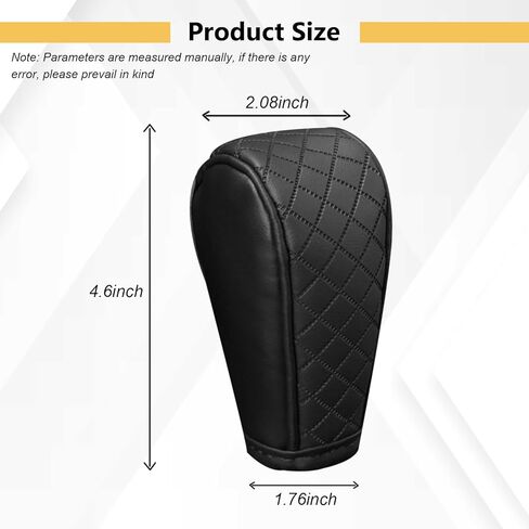 Leather Car Gear Shift Cover,Upgraded Anti-Slip Dust Waterproof Auto Stick Shift Knob Covers,Soft Breathable Gear Shifter Stick Protector,Car Decorative Accessories for Most Vehicles (BlackRed) in Saudi Arabia