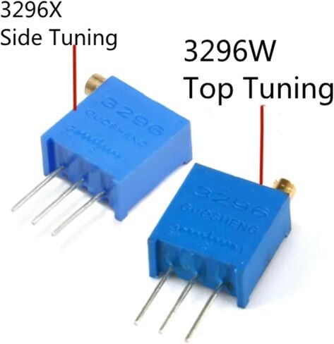 Adjustable Potentiometer 3296W 3296X 50 100 200 500ohm 1K 2K 5K 10K 20K 50K 100K 200K 500K 1M Variable Resistor Potentiometer(5K Ohm Top tuning) in Saudi Arabia