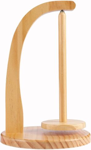 حامل كرات غزل خشبي مع موزع البندول المغناطيسي - هدية كروشيه لمحبي الحياكة (بني) in Kuwait