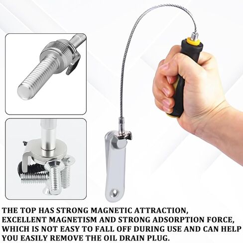 أداة إزالة سدادة تصريف الزيت، أداة توصيل مغناطيسية لمرشح الزيت، أدوات تغيير مغناطيسية لقابس تصريف السيارة العالمي، مفتاح إزالة مستنقع مرن مضاد للحرق مع مغناطيسية قوية للقوارب، سيارات الدفع الرباعي، الشاحنة (14 بوصة) in Saudi Arabia