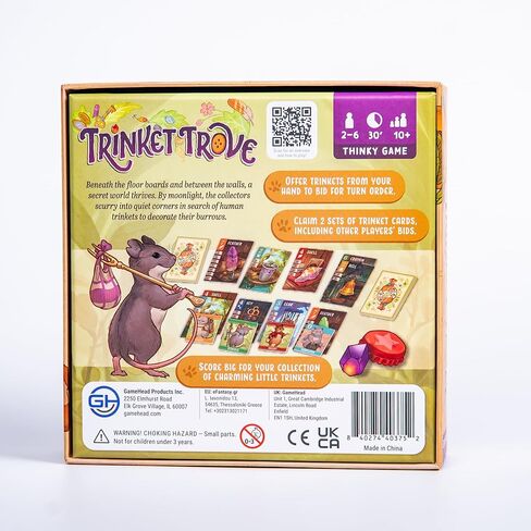 GameHead Trinket Trove, A Strategic Set Collection Card Game, Collect & Trade Shiny Treasures, 2-6 Players, Ages 10+, 30 Minute Play Time, Fun and Travel Friendly in Saudi Arabia