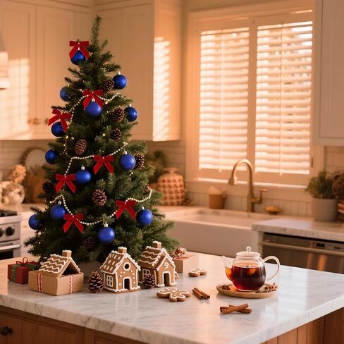 24 قطعة من الأقواس المخملية الحمراء مقاس 3.5 بوصة لشجرة عيد الميلاد مع أربطة ذهبية ملتوية، وأقواس صغيرة مصنوعة مسبقًا للشجرة، وأكاليل الزهور، وتغليف الهدايا، والسلال، وحفلات الزفاف، والاستحمام، والحرف اليدوية للعطلات (أحمر) in Kuwait