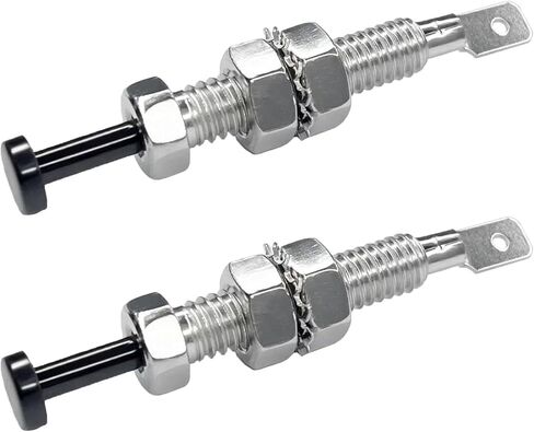 2PCS Hood Pins Switch, Adjustable Car Door Pin Switch for Trunk Engine Alarm Security, Door Jamb, Valve, Momentary ON Off 12V DC Auto Bonnet Alarm Light Hood Security Screw for Car SUV Truck in Saudi Arabia