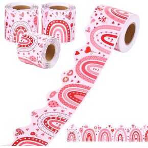 Aodaer 3 Rolls 98.4 FT Sky Sky Cloud Bulletin Board Borders Trims Scalloped Scalloped Scalloped Scrall على شكل سحابة على شكل فصول دراسية مدفوقة على الحدود in Kuwait