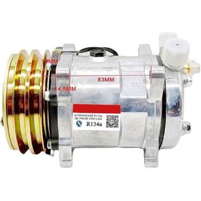 A/C Air Conditioner AC Compressor，Compatible for Sanden 508 SD508 5h14，Tractor Excavator Heavy Duty Truck 12V / 24V 2 Groove V Blet Pulley(12V R12) in Saudi Arabia