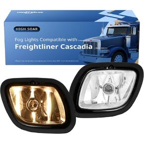 High Soar LED Fog Lights Assembly, Front Fog Light Lamp DRL for Freightliner Cascadia 2008-2017, Fog Light LED Waterproof Clear Replace Passenger & Driver Side (A Pair) in Kuwait