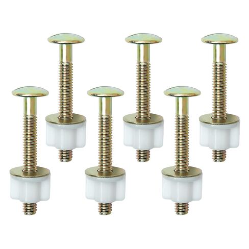 4Pcs Toilet Seat Screws, Steel Toilet Seat Hinge Bolts and Nuts, Heavy Duty Toilet Seat Fastener with Plastic Nuts and Metal Washers, Toilet Hardware Replacement for Top Mount Toilet Seat Hinges in Kuwait