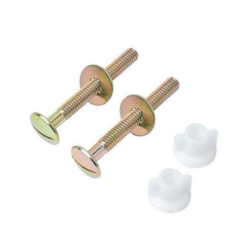 4Pcs Toilet Seat Screws, Steel Toilet Seat Hinge Bolts and Nuts, Heavy Duty Toilet Seat Fastener with Plastic Nuts and Metal Washers, Toilet Hardware Replacement for Top Mount Toilet Seat Hinges in Kuwait