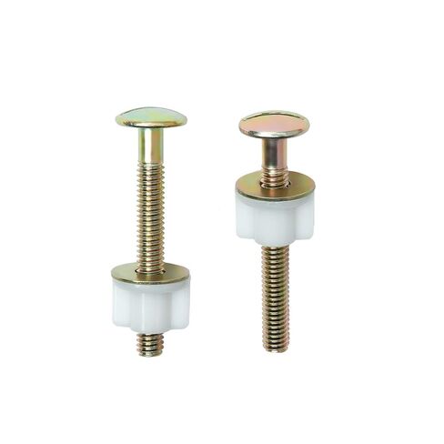 4Pcs Toilet Seat Screws, Steel Toilet Seat Hinge Bolts and Nuts, Heavy Duty Toilet Seat Fastener with Plastic Nuts and Metal Washers, Toilet Hardware Replacement for Top Mount Toilet Seat Hinges in Kuwait