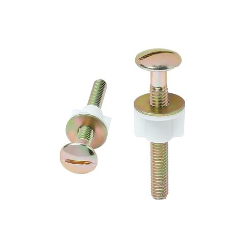 4Pcs Toilet Seat Screws, Steel Toilet Seat Hinge Bolts and Nuts, Heavy Duty Toilet Seat Fastener with Plastic Nuts and Metal Washers, Toilet Hardware Replacement for Top Mount Toilet Seat Hinges in Kuwait