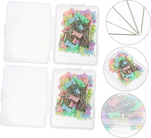 Gadpiparty 200pcs Pearl Head Pins for Sewing DIY Projects Colorful Butterfly Knot Straight Pins for Wedding Bouquets and Corsages Crafting Supplies for Dressmaking and Jewelry Decoration in Saudi Arabia
