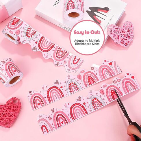 Aodaer 3 Rolls 98.4 FT Sky Sky Cloud Bulletin Board Borders Trims Scalloped Scalloped Scalloped Scrall على شكل سحابة على شكل فصول دراسية مدفوقة على الحدود in Kuwait