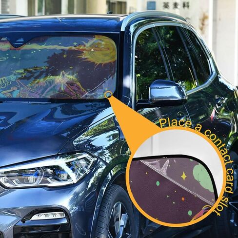 Car Sun Shade Windshield Reflective for Ultimate Dashboard Protection Foldable Car Interior Accessories for Sun Heat，Skull in Saudi Arabia